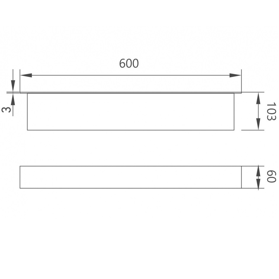 Полка Abber Nischen AN3010G 60х10,3 (золото матовое)
