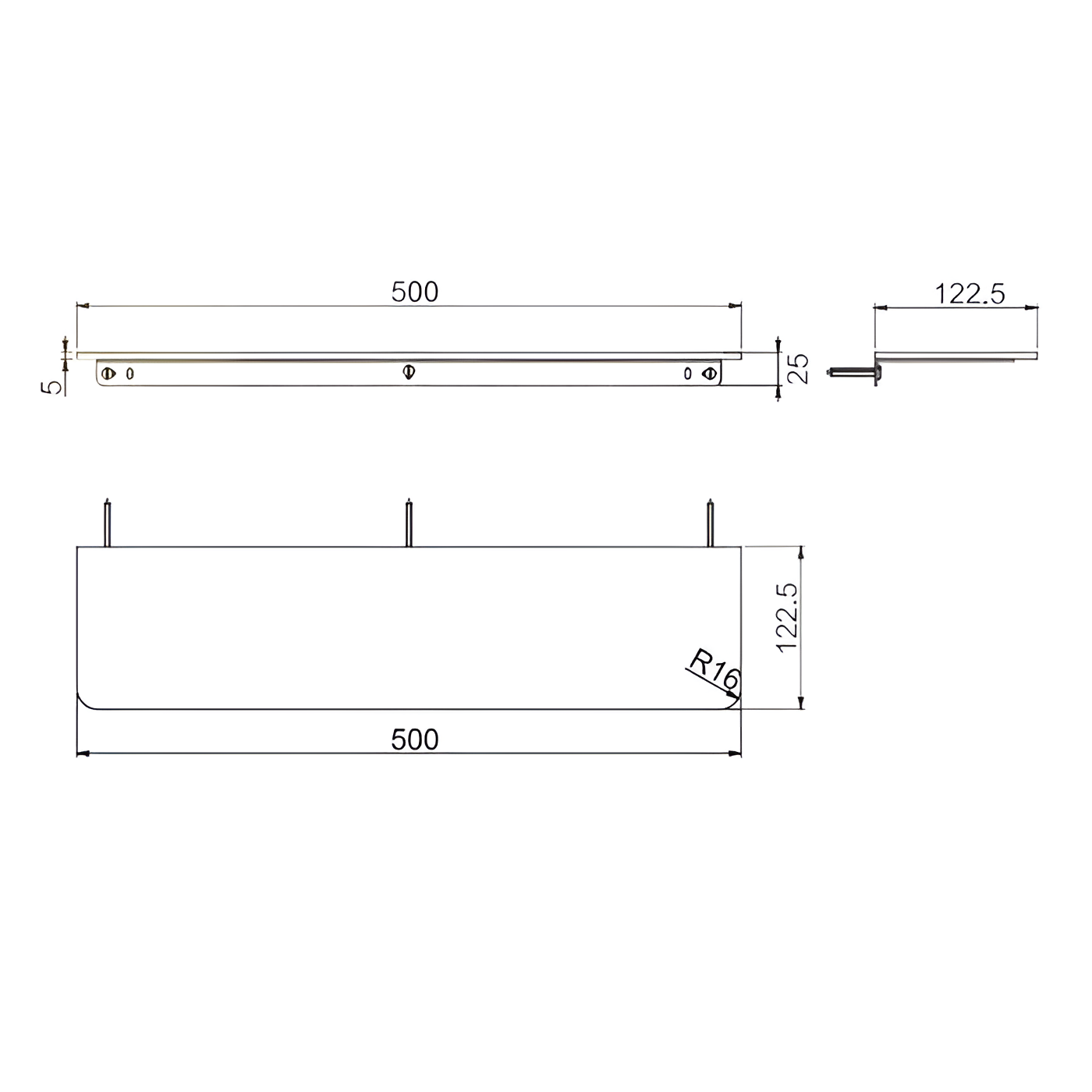 Полка Fima Carlo Frattini Switch 50 см F6200/50MB (белый мрамор)