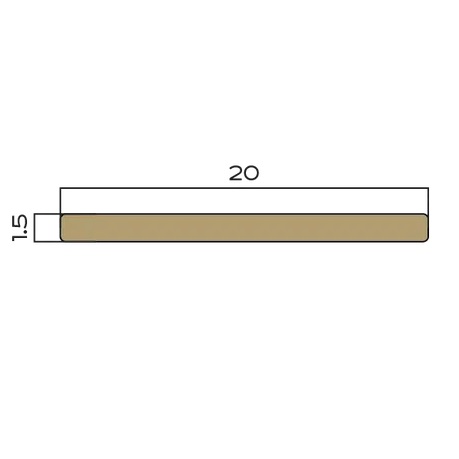 Полоса латунь 20 мм Neexy PVL89-02 (латунь хромированная), 2.7 м.
