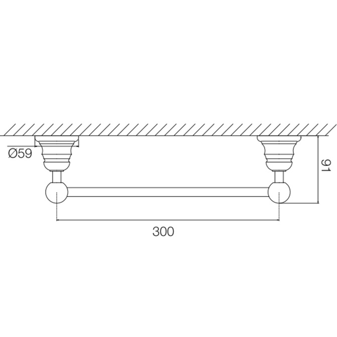 Полотенцедержатель 30см. Fima Carlo Frattini Accessori F6060/30OR (золотой)