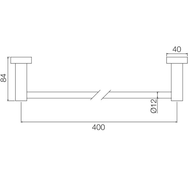 Полотенцедержатель 40см. Fima Carlo Frattini Accessori F6000T/40XNS (черный матовый)
