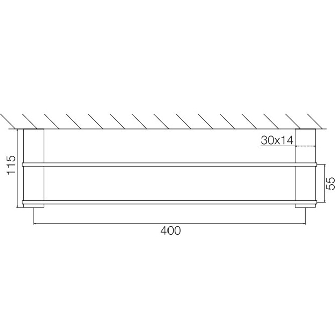 Полотенцедержатель 40см. Fima Carlo Frattini Accessori F6021/40CR (хром), двойной