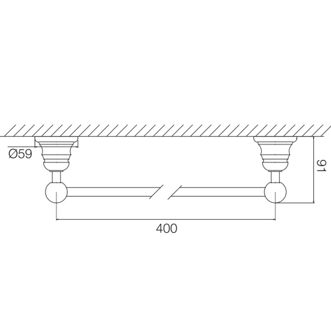 Полотенцедержатель 40см. Fima Carlo Frattini Accessori F6060/40OR (золотой)