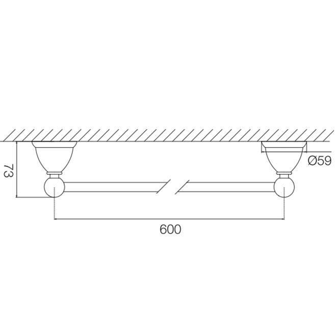 Полотенцедержатель 60см. Fima Carlo Frattini Accessori F6040/60OR (золотой)