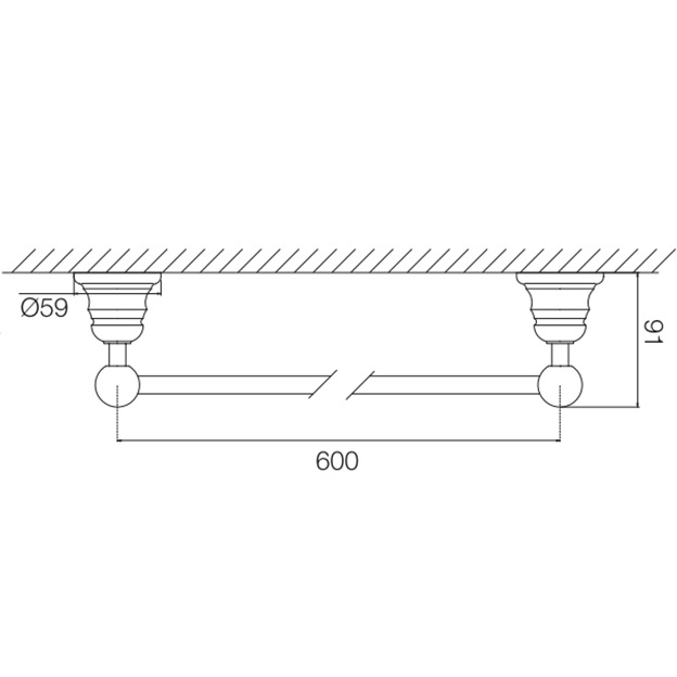 Полотенцедержатель 60см. Fima Carlo Frattini Accessori F6060/60OR (золотой)