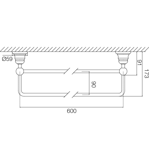 Полотенцедержатель 60см. Fima Carlo Frattini Accessori F6041/60OR (золотой), двойной