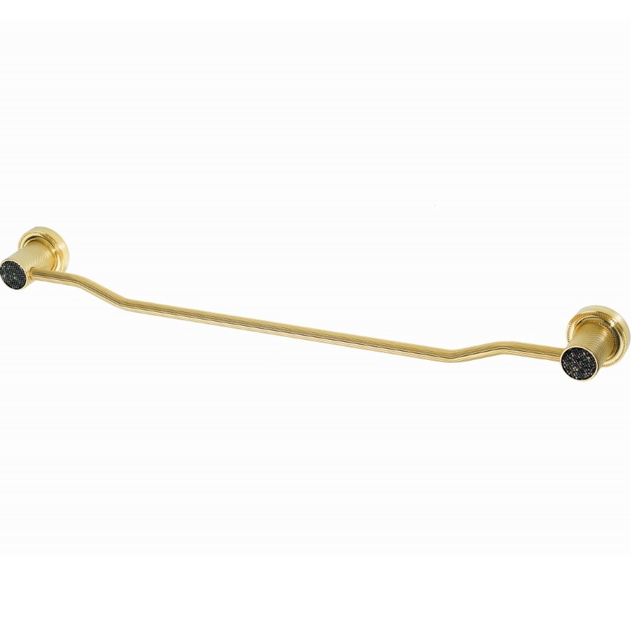 Полотенцедержатель Boheme Royal Cristal 10922-G-B 63см (золотой, черный)