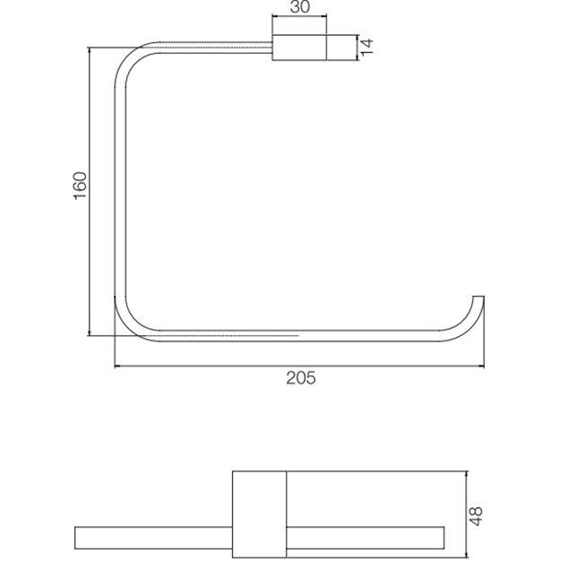 Полотенцедержатель Fima Carlo Frattini Accessori F6022/1NS (черный матовый)