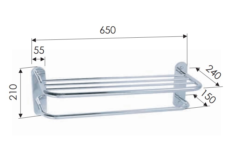 Полотенцедержатель Remer RB RB470CR (хром)