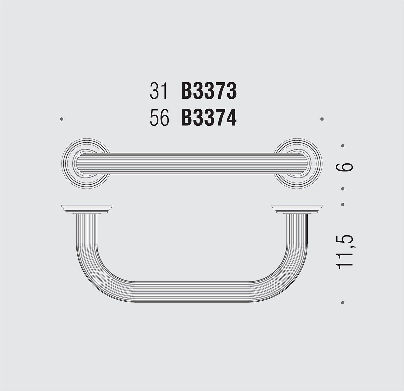 Поручень для ванны Colombo Design Hermitage золото В3373.HPS 31 см