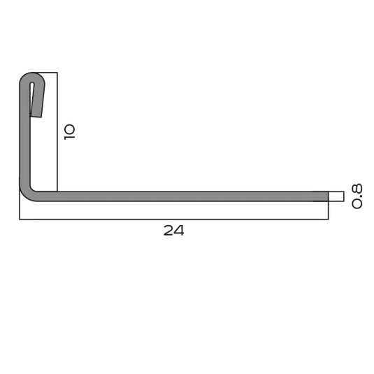Профиль L-образный нерж. сталь 10 мм Neexy PVS93-08 (нерж. сталь антик медь), 2.7 м.