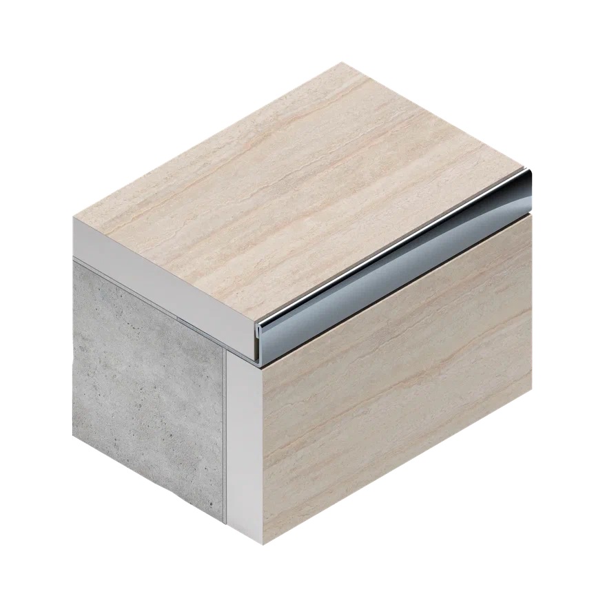 Профиль L-образный нерж. сталь 8 мм Neexy PVS92-13 (нерж. сталь удлиненный браш), 2.7 м.