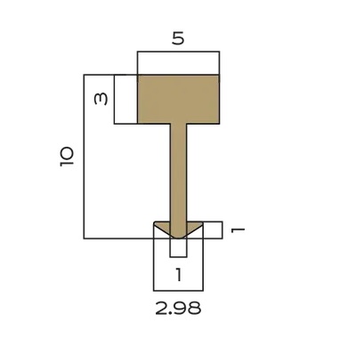 Профиль вставка латунь 5х3 мм Neexy PVL80-02 (латунь хромированная), 2.7 м.