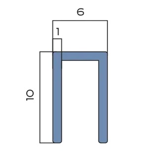 Профиль П-образный алюминий 6x10 мм Neexy PV85-06 (бронза матовая), 2.7 м.