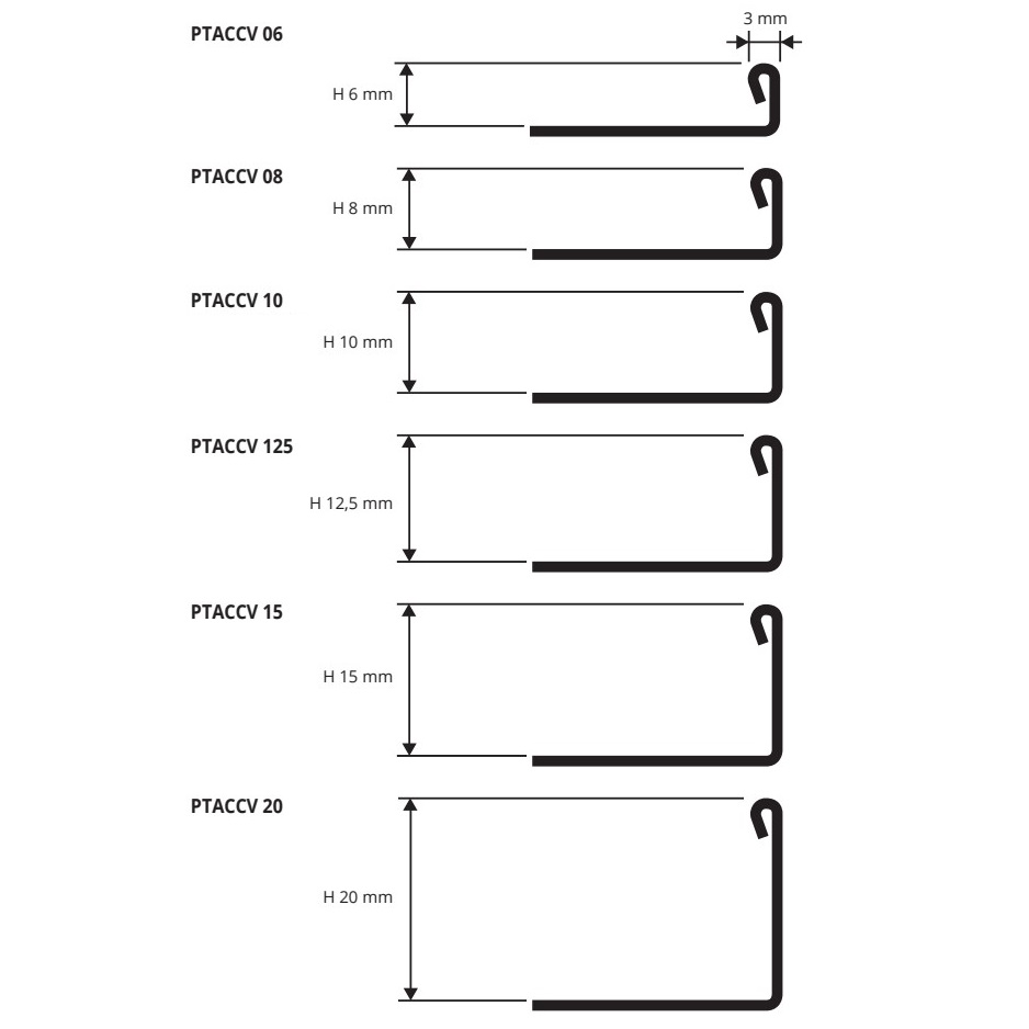 Профиль Progress Profiles Proterminal Curve PTACCV 08 2.7 м. (нерж. сталь), гибкий, полированный