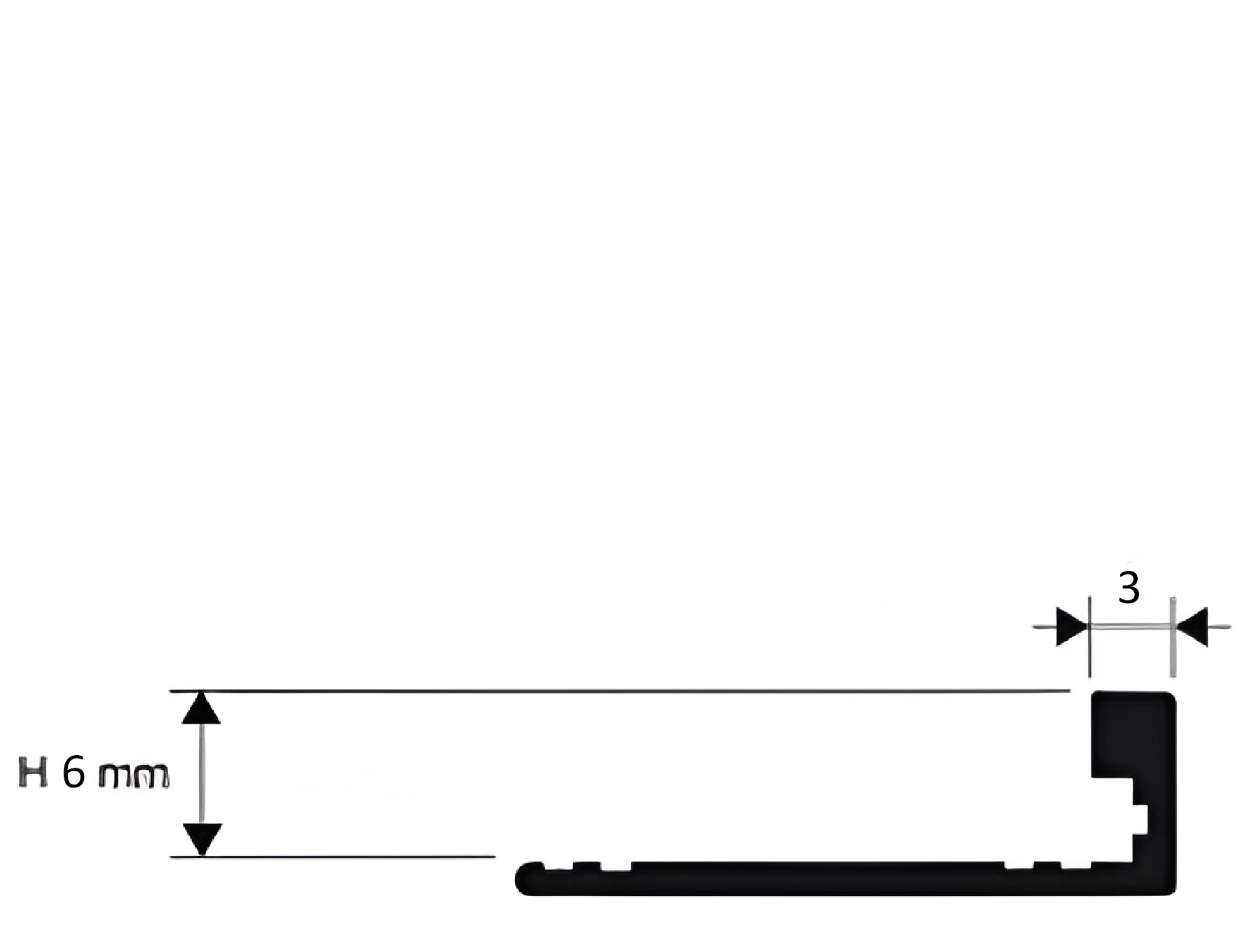 Профиль Progress Profiles Proterminal PTNE 06 2.7 м. (черный), матовый