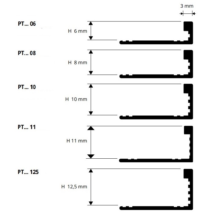 Профиль Progress Profiles Proterminal Stone Line PTA 11-SL12 2.7м. (stone black)