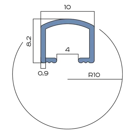 Профиль вставка алюминий 10х8.2 мм Neexy PV104-09 (шампань блестящая), 2.7 м.