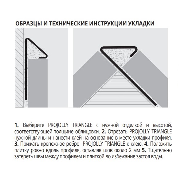 Профиль Progress Profiles Projolly Triangle PJTRAC 11 2.7 м. (нерж. сталь), полированный 