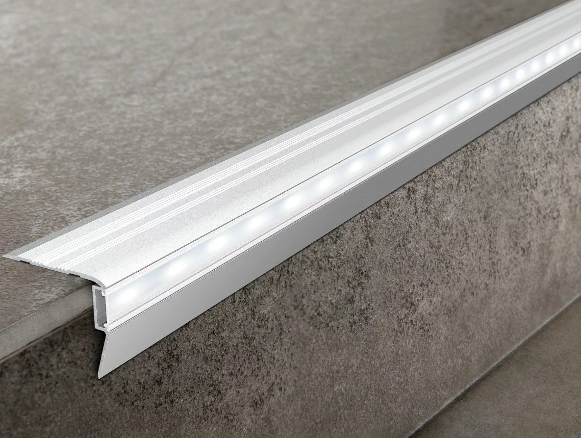Профиль Progress Profiles Prostair LED PTRLEDAA 5040A 2.7м (серебро), с подсветкой самоклеящийся