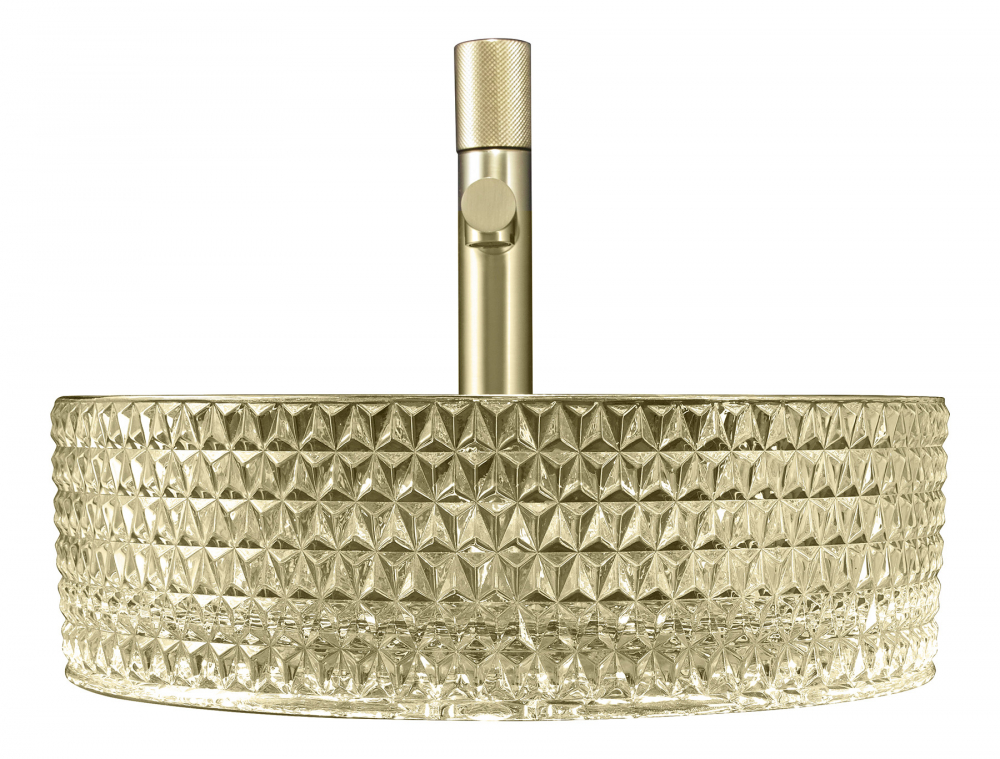 Раковина накладная Abber Glas AK2301GG 39,5x39,5x10,5 (золотой)