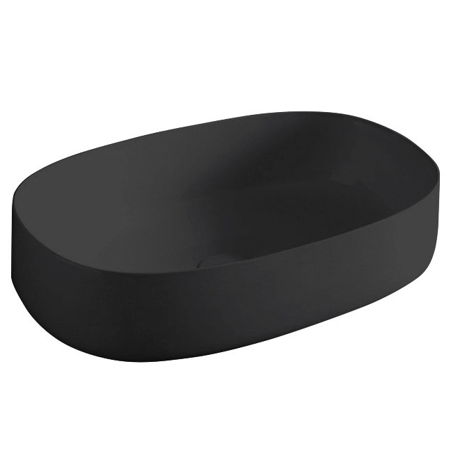 Раковина накладная Artceram Cognac COL003 17 00 nero matt 55х35