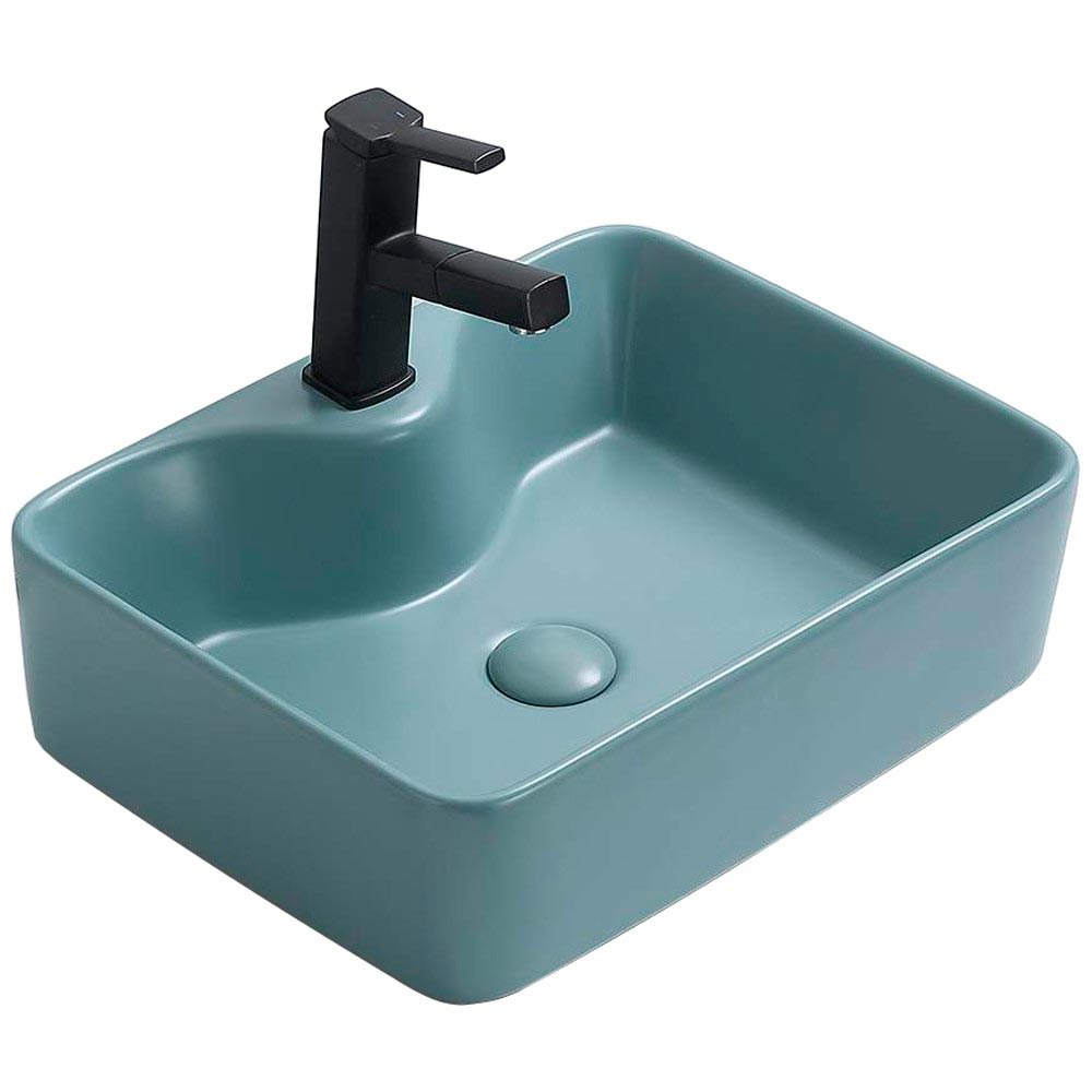 Раковина накладная CeramaLux NC 7291MLG-6 48x37 (зеленый)