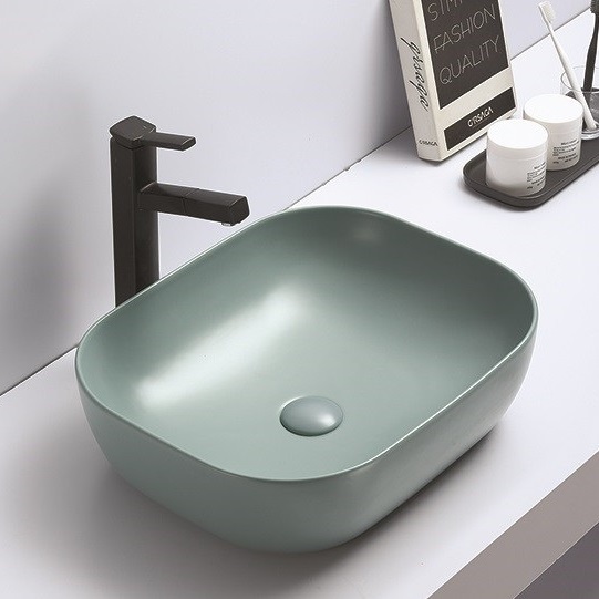 Раковина накладная CeramaLux NC 78104MLG-6 50.5x40.5 (зеленый)