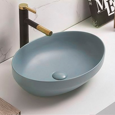Раковина накладная CeramaLux NC 78590MHL 50.2x36.3 (голубой)