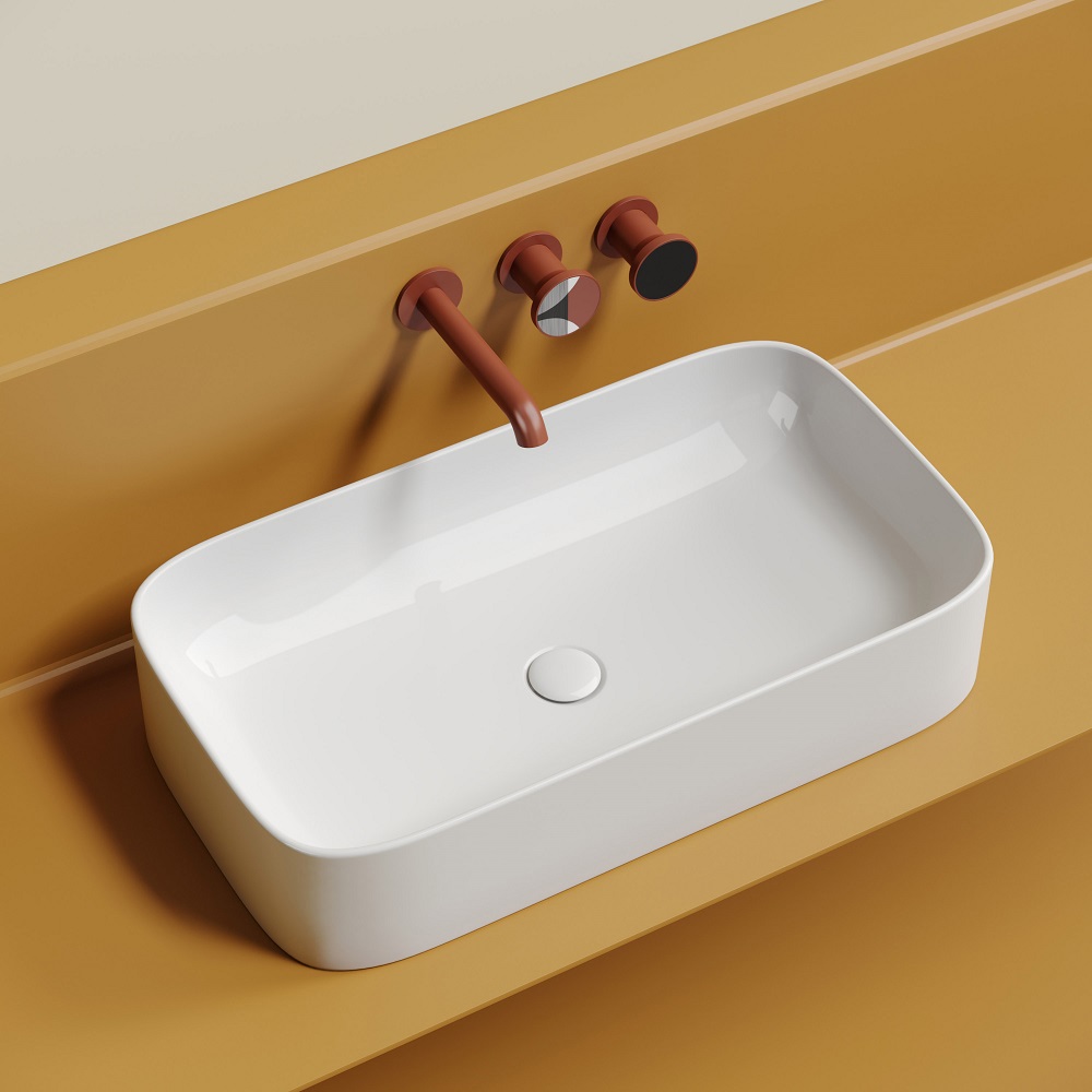 Раковина накладная Ceramicanova Element CN6054 70.5x38x15 (белый), без донного клапана