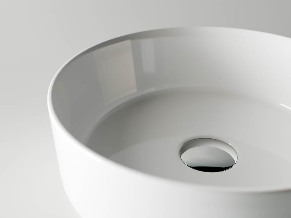 Раковина накладная Ceramica Nova Element CN5001 36x36 (белый), без донного клапана