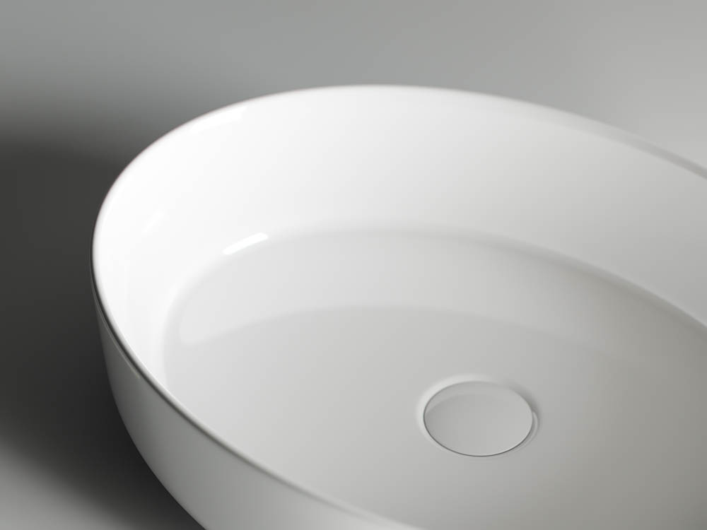 Раковина накладная Ceramica Nova Element CN5002 55x40 (белый), без донного клапана
