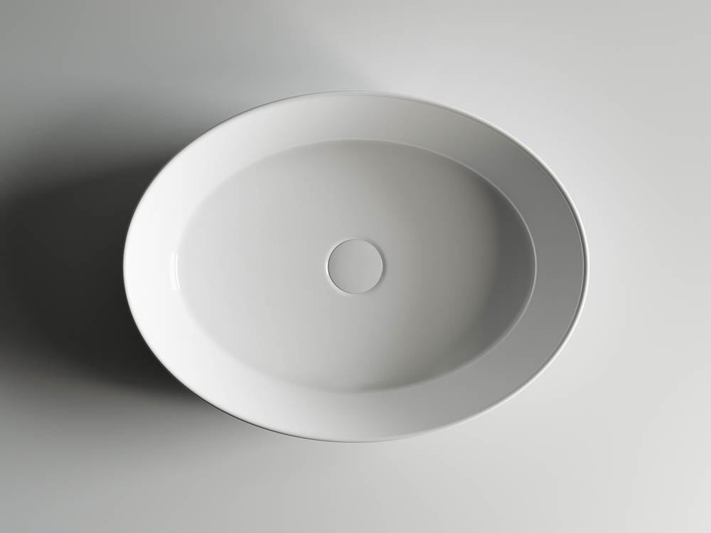 Раковина накладная Ceramica Nova Element CN5002 55x40 (белый), без донного клапана