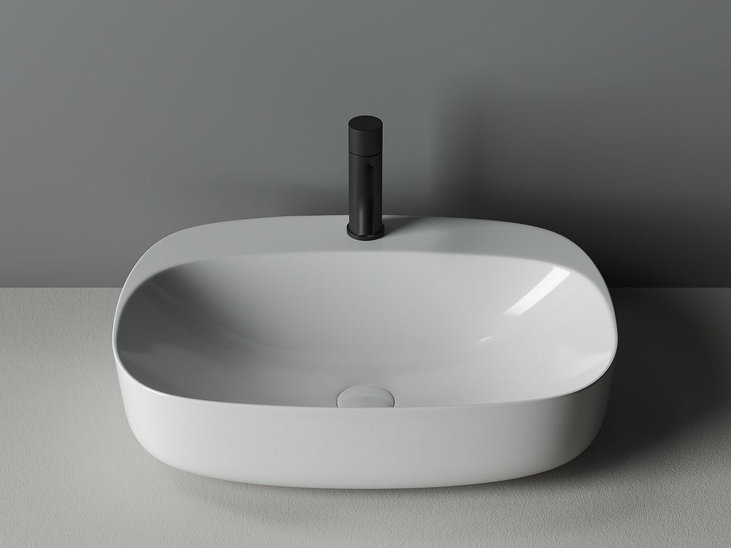 Раковина накладная Ceramica Nova Element CN5012 59.5x42 (белый), без донного клапана