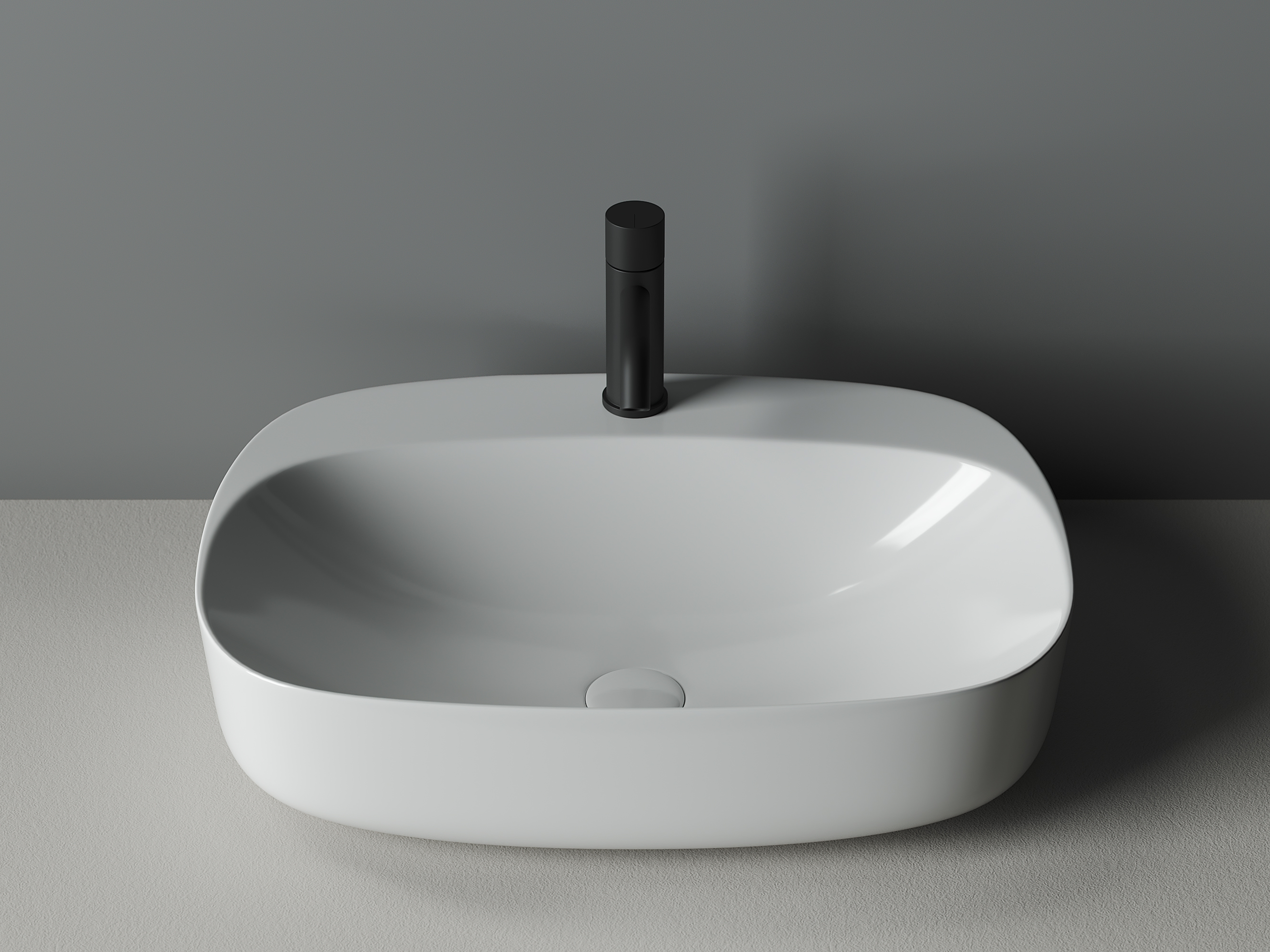 Раковина накладная Ceramica Nova Element CN5012 59.5x42 (белый), без донного клапана