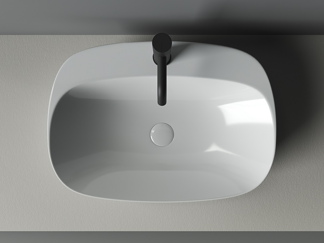 Раковина накладная Ceramica Nova Element CN5012 59.5x42 (белый), без донного клапана
