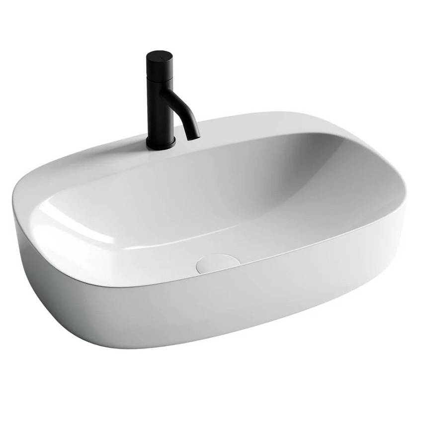 Раковина накладная Ceramica Nova Element CN5012 59.5x42 (белый), без донного клапана