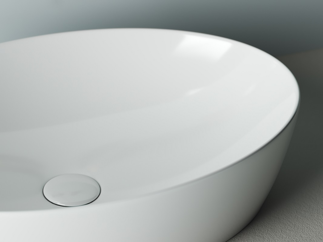 Раковина накладная Ceramica Nova Element CN5018 61x41 (белый), без донного клапана