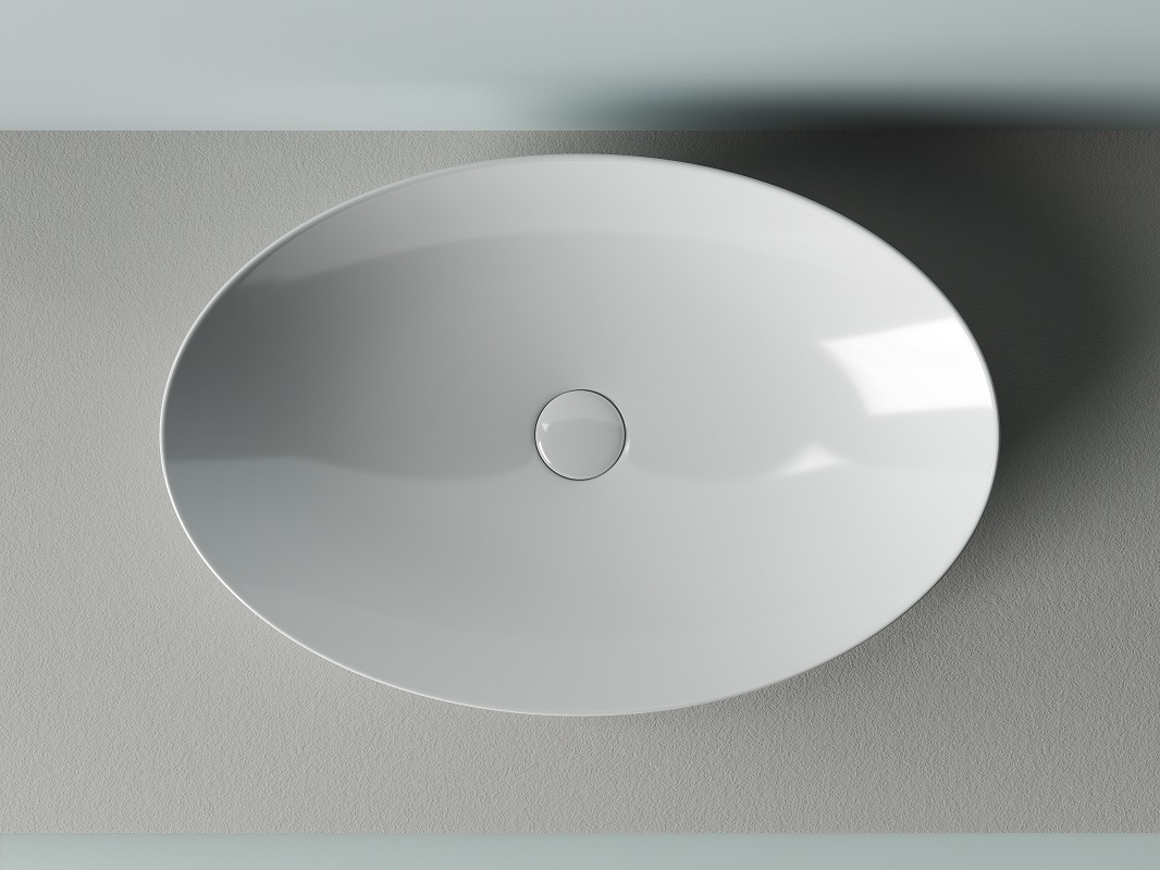 Раковина накладная Ceramica Nova Element CN5018 61x41 (белый), без донного клапана