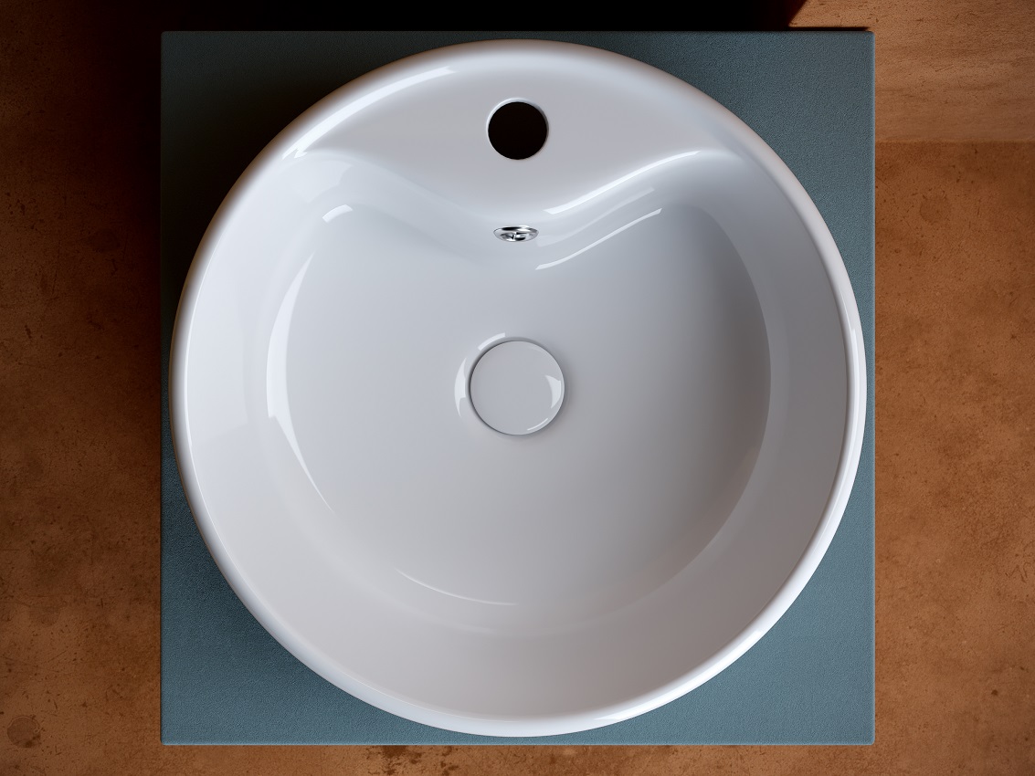Раковина накладная Ceramica Nova Element CN5027 40x40 (белый глянцевый), без донного клапана