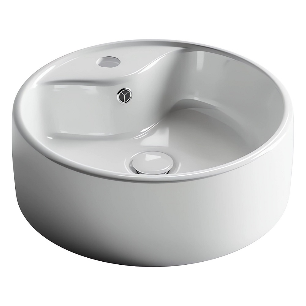 Раковина накладная Ceramica Nova Element CN5027 40x40 (белый глянцевый), без донного клапана