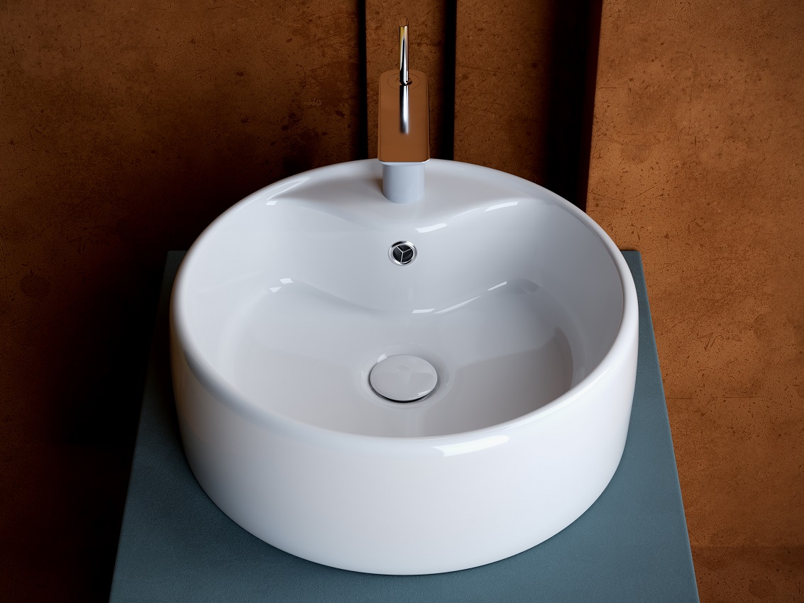 Раковина накладная Ceramica Nova Element CN5027 40x40 (белый глянцевый), без донного клапана