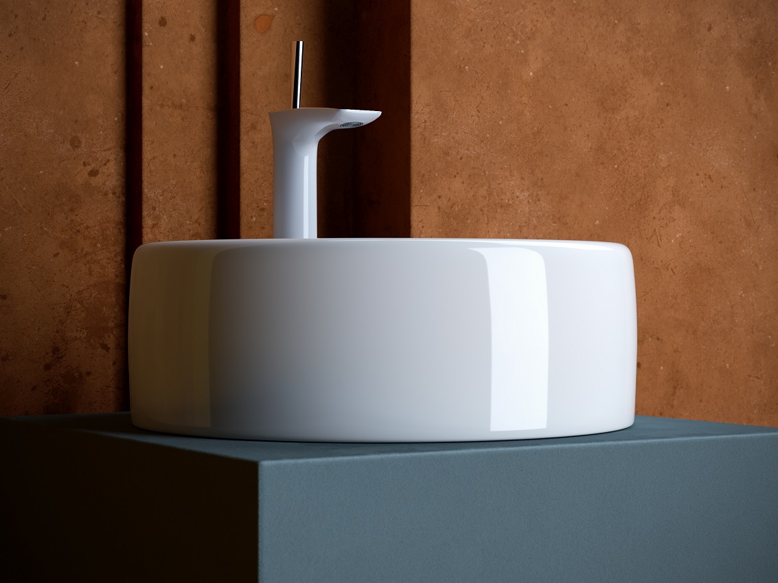 Раковина накладная Ceramica Nova Element CN5027 40x40 (белый глянцевый), без донного клапана