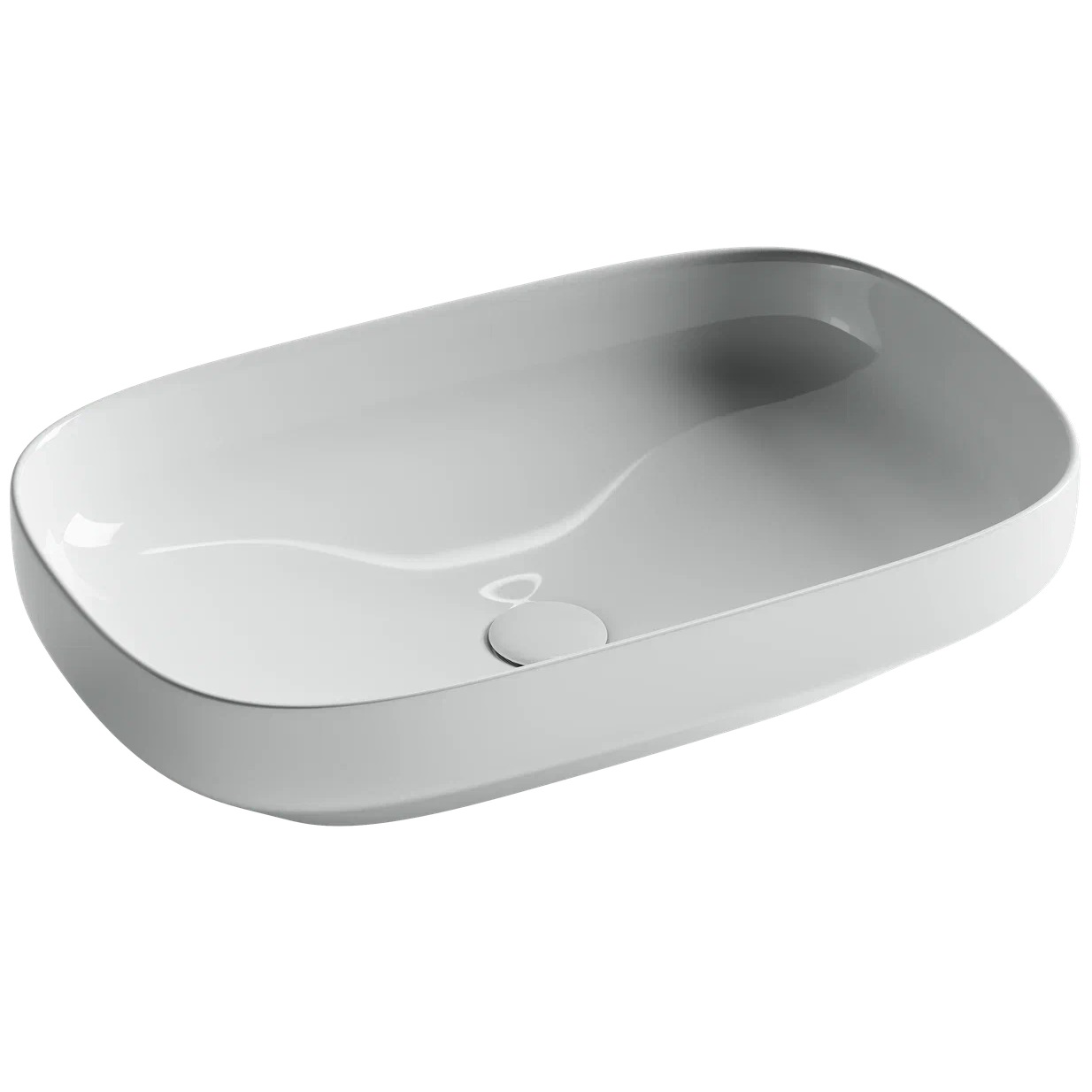 Раковина накладная Ceramica Nova Element CN5030 60x38 (белый), без донного клапана