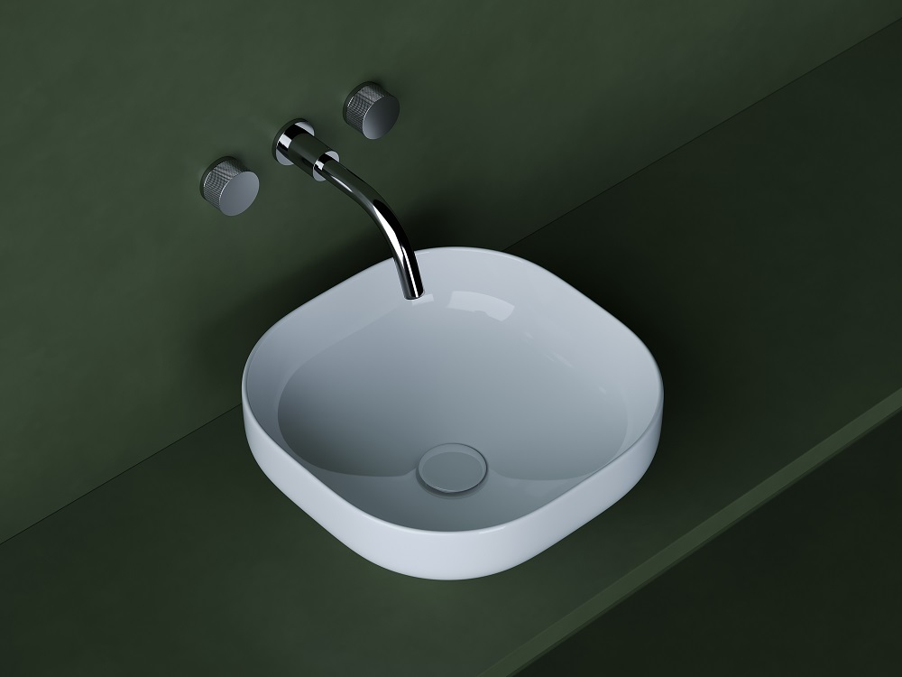 Раковина накладная Ceramica Nova Element CN5032 38x38 (белый), без донного клапана