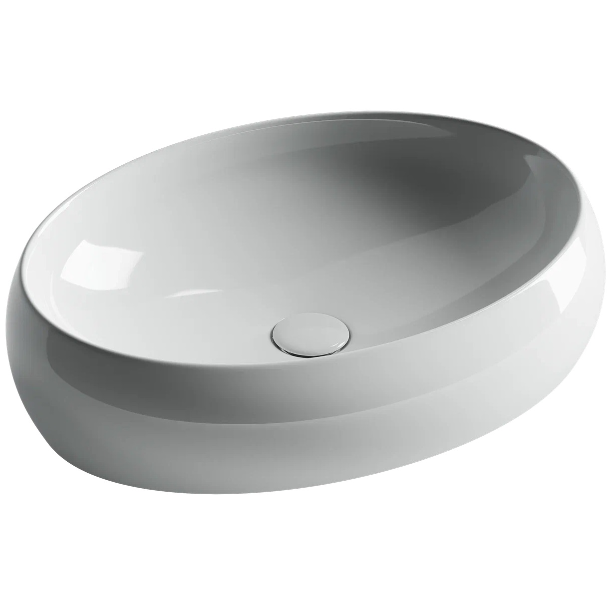 Раковина накладная Ceramica Nova Element CN5033 56x39 (белый), без донного клапана