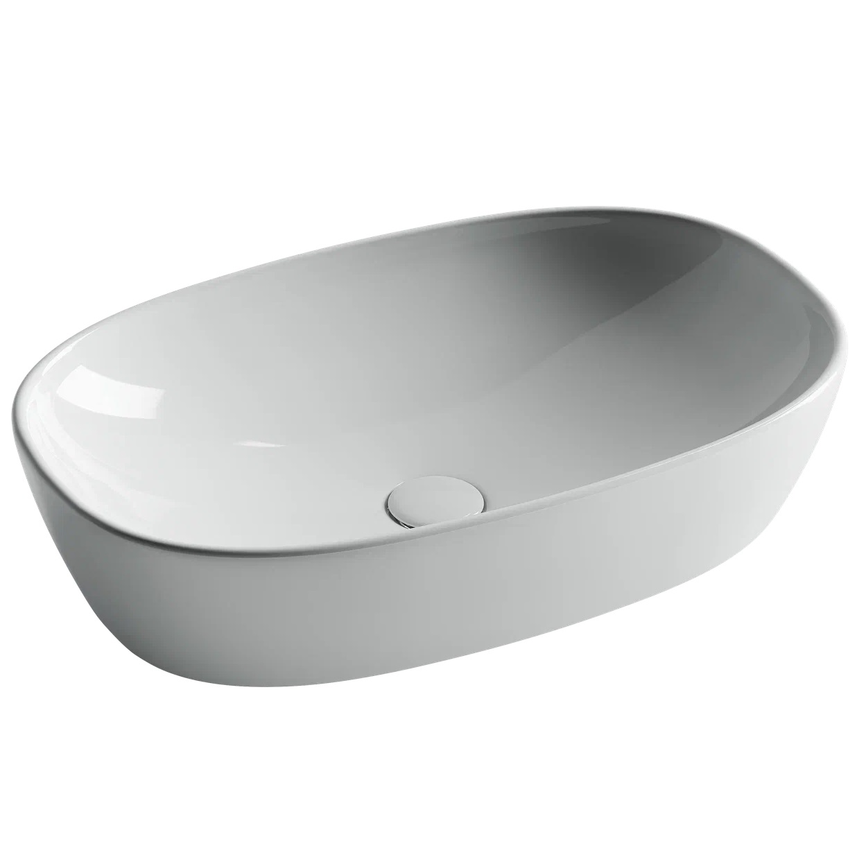 Раковина накладная Ceramica Nova Element CN5039 60x38 (белый), без донного клапана