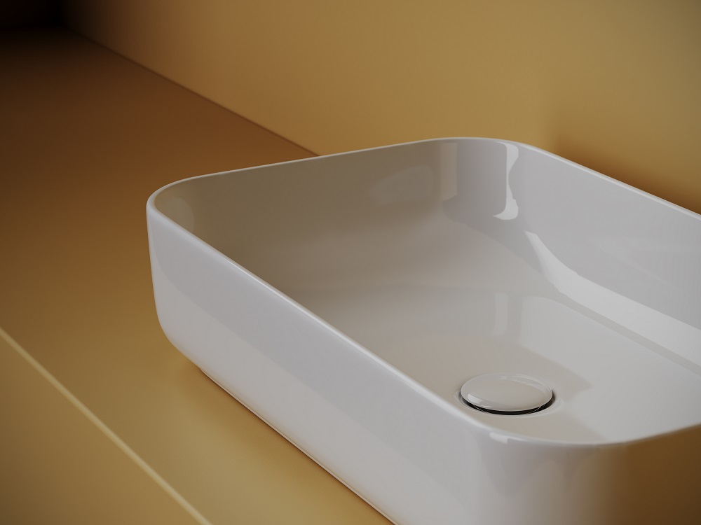 Раковина накладная Ceramica Nova Element CN5044 60.5x37.5 (белый), без донного клапана