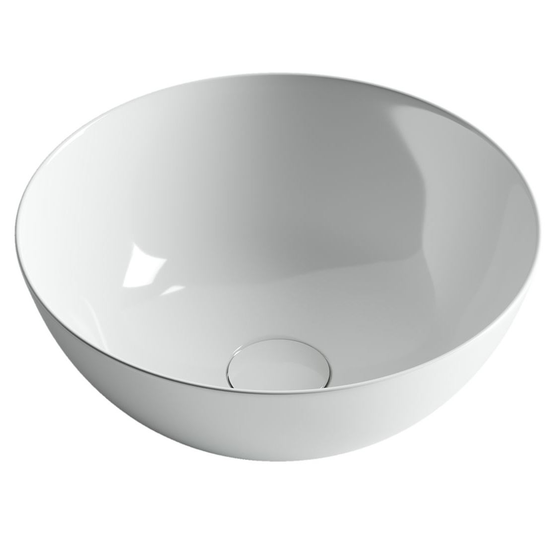 Раковина накладная Ceramica Nova Element CN6002 35.8x35.8 (белый глянцевый), без донного клапана