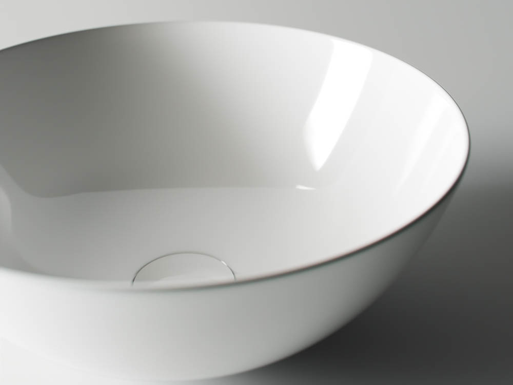 Раковина накладная Ceramica Nova Element CN6002 35.8x35.8 (белый глянцевый), без донного клапана